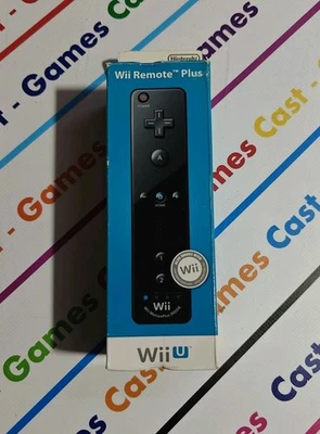 NINTENDO WII WII U CONTROLLER REMOTE PLUS NUOVO ORIGINALE NERO BLACK  - Immagine 1 di 4
