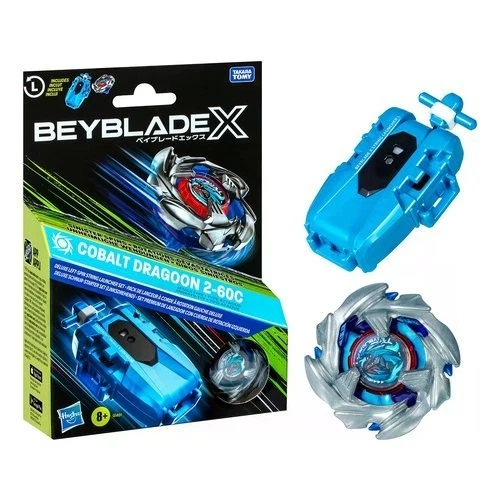 Hasbro Trottola BEYBLADE X Lanciatore Deluxe Top Cobalt Drago