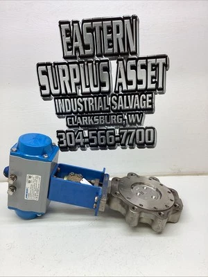 Jamesbury Pneumatic Actuated Wafer-Sphere Valve 815L113600XZ MOD. C SIZE 4” NEW - Image 1 of 4