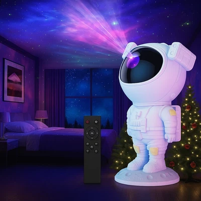 PROIETTORE ASTRONAUTA GALASSIA LED CON TELECOMANDO LUCI NATALIZIE - Immagine 1 di 4