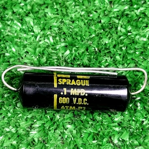 Sprague .1 uF 600 VDC Black Beauty Yellow Capacitor Tube Amp Radio Guitar Audio - Picture 1 of 7