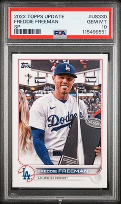 2022 TOPPS UPDATE SP #US330 FREDDIE FREEMAN PSA 10 - Image 1 of 2