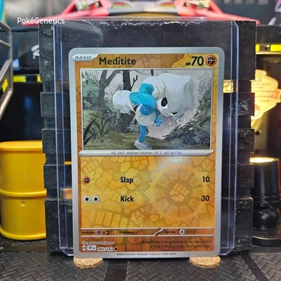 Meditite Temporal Forces Reverse Holo Pokémon TCG 082/162 Scarlet & Violet SV05 - Image 1 of 4