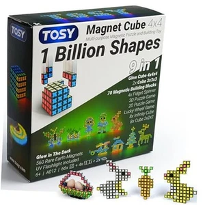 Cubo magnético 4x4 - 560 imanes, 70 bloques, para mamá/ella/esposa, cubo 9 en 1 4x4x4 - Imagen 1 de 7