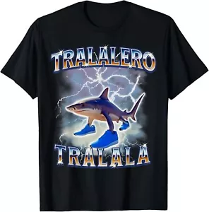Tralalero Tralala Funny Shark Meme Bootleg T-Shirt Hoodie - Picture 1 of 19