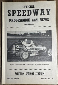 1968 Western Springs New Zealand Auto Race Program, Bob Tattersall Cover - Picture 1 of 11