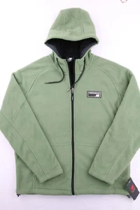 New Balance Mens Hoodie Jacket Pile Fur Lined Comfort Stretch Full Zip Soft Sz M - Picture 1 of 18
