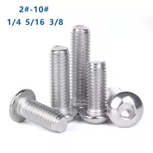 Tornillos Allen cabezal de botón - cabezal de cúpula - pernos hexagonales Allen - acero inoxidable A2 - Imagen 1 de 6