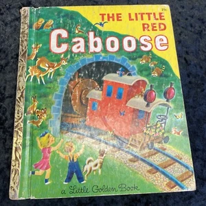 1953 Little Golden Book "The Little Red Caboose" By Marian Potter Hardcover - Foto 1 di 4