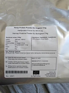 Hanfprotein Pulver EU Bio 5 kg (Noch haltbar bis 11.03.2026) - Bild 1 von 5