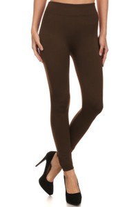 Fleece Brown Leggings for Women for 