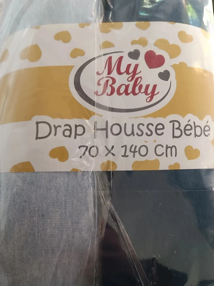 My Baby Spannbettlaken 2er Set 70x140 cm dunkelblau/hellblau - Bild 1 von 1