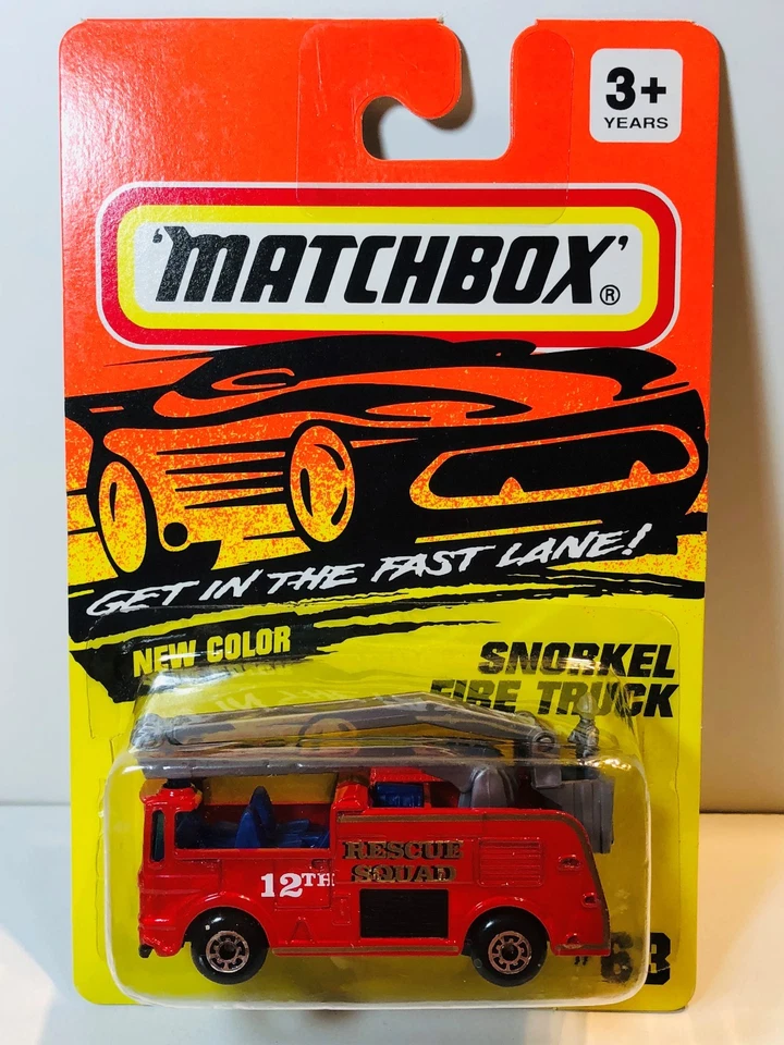 MATCHBOX MB63 SNORKEL FIRE TRUCK RED with  GOLD OUTLINE DECO - Image 1 of 1