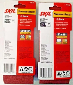 SKIL 73106 3" x 18" 60 Grit Sanding Belts Germany 2-2 PKS - Picture 1 of 1