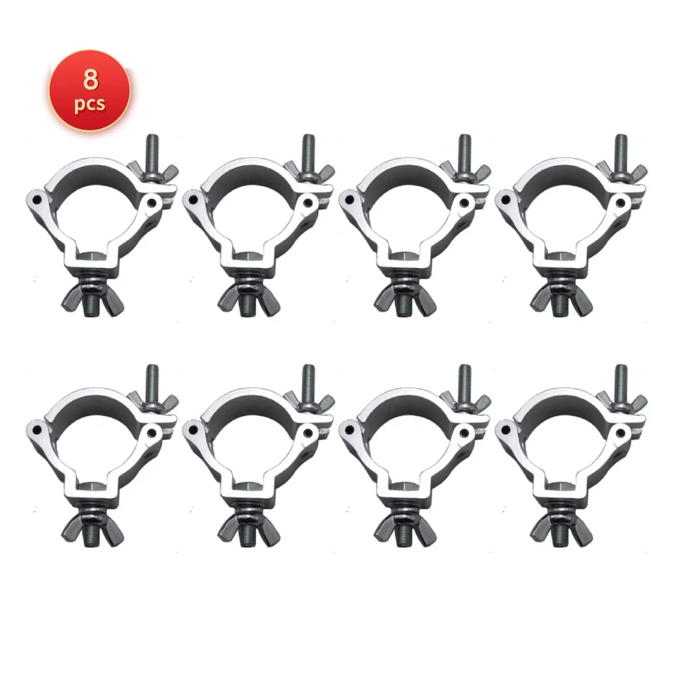 8 pcs 2" Stage Par Light Clamps Hooks O Clamp Fit 48-51mm Pipe Truss Load 220lbs - Image 1 of 1