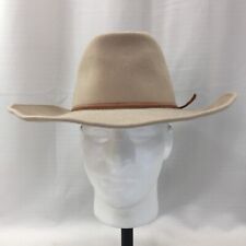 Vintage Rockmount Ranchwear Wind River 1850 Felt Cowboy Hat Tan Size 7 1/8