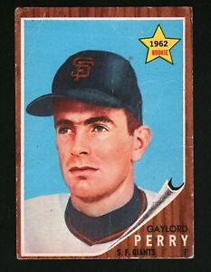 1962 Topps Baseball Card # 199 Gaylord Perry - Rookie - Giants - Gaylord Perry