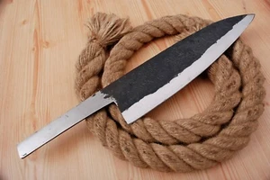CUSTOM HANDMADE HAND FORGED Railroad Spike Carbon Steel Chef Knife Blank Blade - Picture 1 of 5