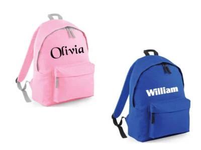BAGBASE Child Personalised Backpack -Name embroidered - choice of colours
