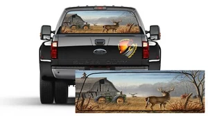 Calcomanía gráfica perforada para caza de ciervos granja ventana trasera calcomanía camión autos cámper - Imagen 1 de 5