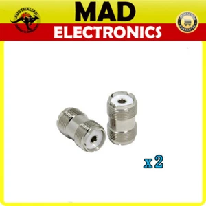 2 x UHF PL259 Female to Female (SO239) Joiner CB UHF Radio Scanner Antenna - Zdjęcie 1 z 1