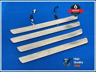 Mercedes GLS450 X166 2013-2019 umbral de puerta delantera trasera placa de desgaste juego de molduras OEM Foto 1 de 4