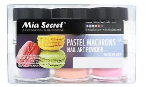 Mia Secret Nail Art Acrylic Professional Powder 6 Colors Set - PASTEL MACARONS - Picture 1 of 2