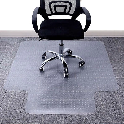 "Estera para silla de oficina alfombrilla para silla de escritorio de computadora para piso de alfombra con labio extendido 36"x48""" Foto 1 de 4