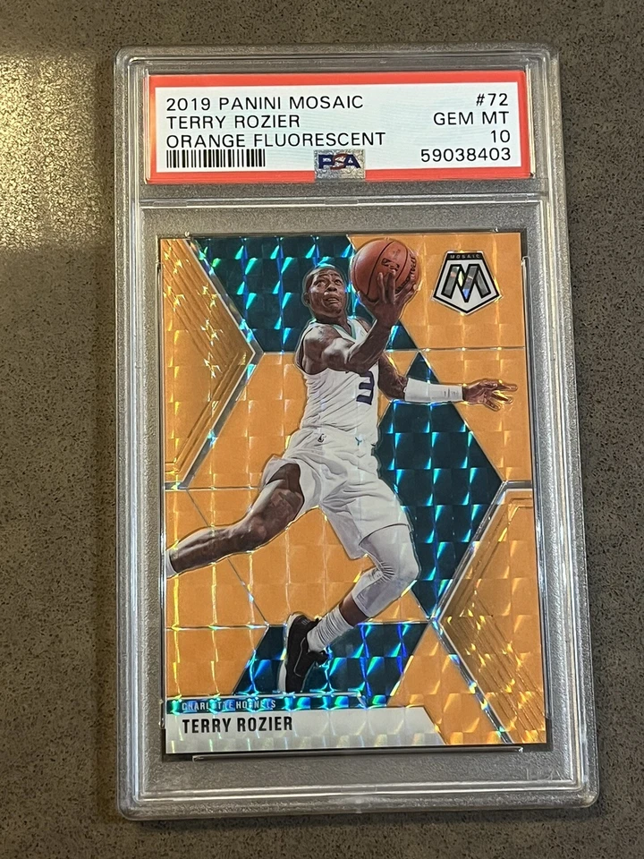 2019 Panini Mosaic #72 Terry Rozier Orange Fluorescent /25 PSA 10 Jersey Number - Image 1 of 2