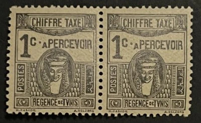 Sellos de viaje: TÚNEZ SELLOS SCOTT #J12 mujer tunecina franqueo debido par MNH OG Foto 1 de 4