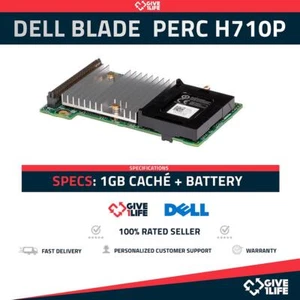 DELL PK2W9 PERC H710P 1GB CACHE + BATERÍA 70K80 - CONTROLADORA RAID PARA BLADES - Picture 1 of 8