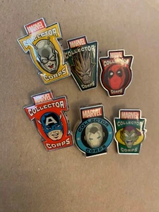 Marvel Pin 6 Pinback Collector Corps - Ant-Man Groot Deadpool Green Goblin Cap - Picture 1 of 7
