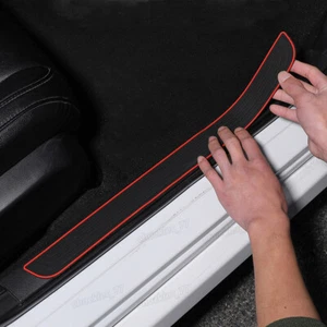 4pcs Rubber Car Door Scuff Sill Cover Panel Step Protector Kit Car Accessories - Picture 1 of 12
