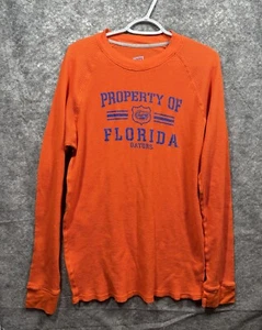 Florida Gators Shirt Mens Extra Large Waffle Knit Long Sleeves Orange Property - Picture 1 of 9