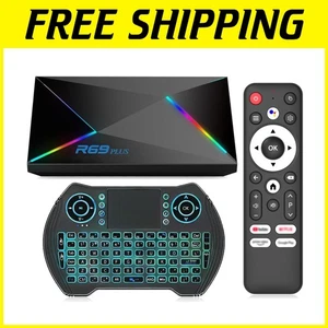 High-Performance Android 14 TV Box 4GB RAM 64GB ROM with Mini Wireless Keyboard - Picture 1 of 11