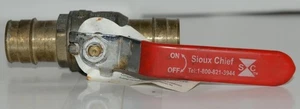 Sioux Chief PowerPEX Expansion 648WG4FPPK1 1 Inch Brass Pex Ball Valve - Picture 1 of 7
