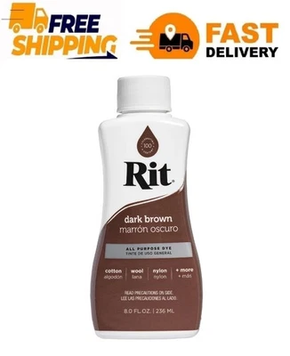 Rit, All Purpose Liquid Dye, Dark Brown, 8 fl. oz. - Image 1 of 4