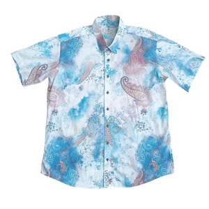 Claudio Lugli Short Sleeve Shirt Paisley Floral Multicolour Cotton Mens Size XXL - Picture 1 of 8
