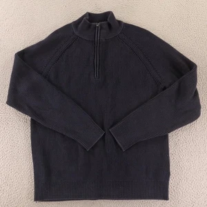 GAP Pullover Herren XL dunkelblau Half Zip Pulli Baumwolle Strick Raglan Freizeit - Bild 1 von 9