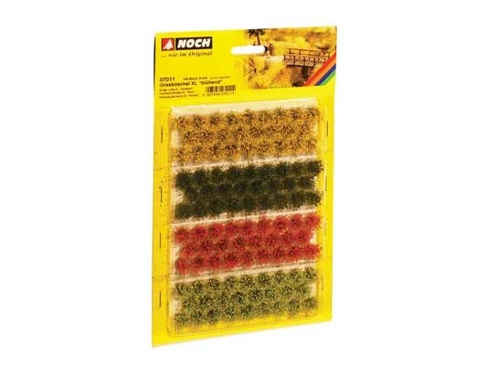 Noch 7011 All Scale Grass Tufts XL -- Dark Green, Dark Green, Red 3/8" (104) - Изображение 1 из 1
