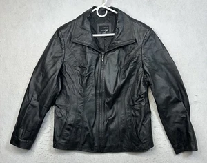 East 5th Echtlederjacke Damen Gr. XL schwarz Reißverschluss Motorrad Biker " - Bild 1 von 10