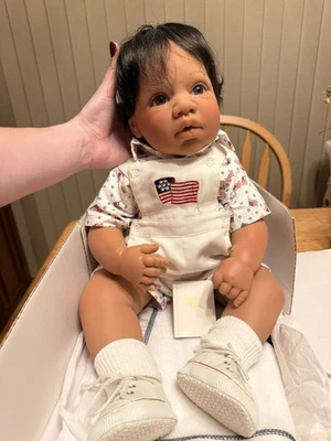 Lee Middleton First Studio Baby Boy Doll by Reva Schick Artist Collection - Image 1 of 2