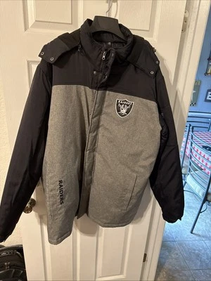 Casaco acolchoado NFL Oakland/Las Vegas Raiders com colete removível tamanho XXL - Imagem 1 de 4