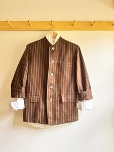 PLANTATION Issey Miyake Vintage Años 80 Punto Etiqueta Rayas Algodón Vestido Chaqueta Blazer - Imagen 1 de 9