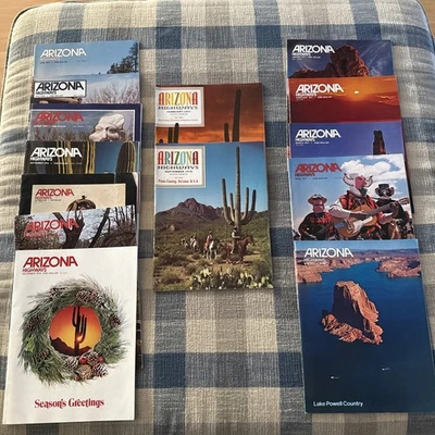 Arizona Highways LOT of 14 Vintage Magazines 1970-1977 Native American Southwest Foto 1 de 4