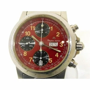 Orologio Uomo Maurice Lacroix Croneo Cronografo Automatico 39721 6728 Rosso Rosso - Foto 1 di 5