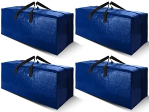 4 Pack Heavy Duty Extra Large Moving Bags with Backpack Straps - Strong Handl... - Picture 1 of 8