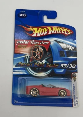 Hot Wheels Ferrari F430 Spider #33 Faster Than Ever 2006 First Editions 33 Of 38 - Image 1 of 4