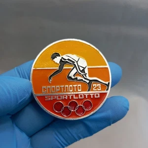 Big Badge Sportloto 23 USSR Pin - Picture 1 of 6