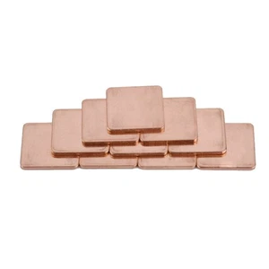 10PCS Thick Copper Hearsinks Cooling Copper Pad Shim laptop CPU 15*15*1mm - Zdjęcie 1 z 8